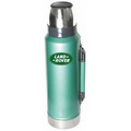 40 Oz. Stainless Steel Slim Thermal Bottle with Strap - Green Coated
